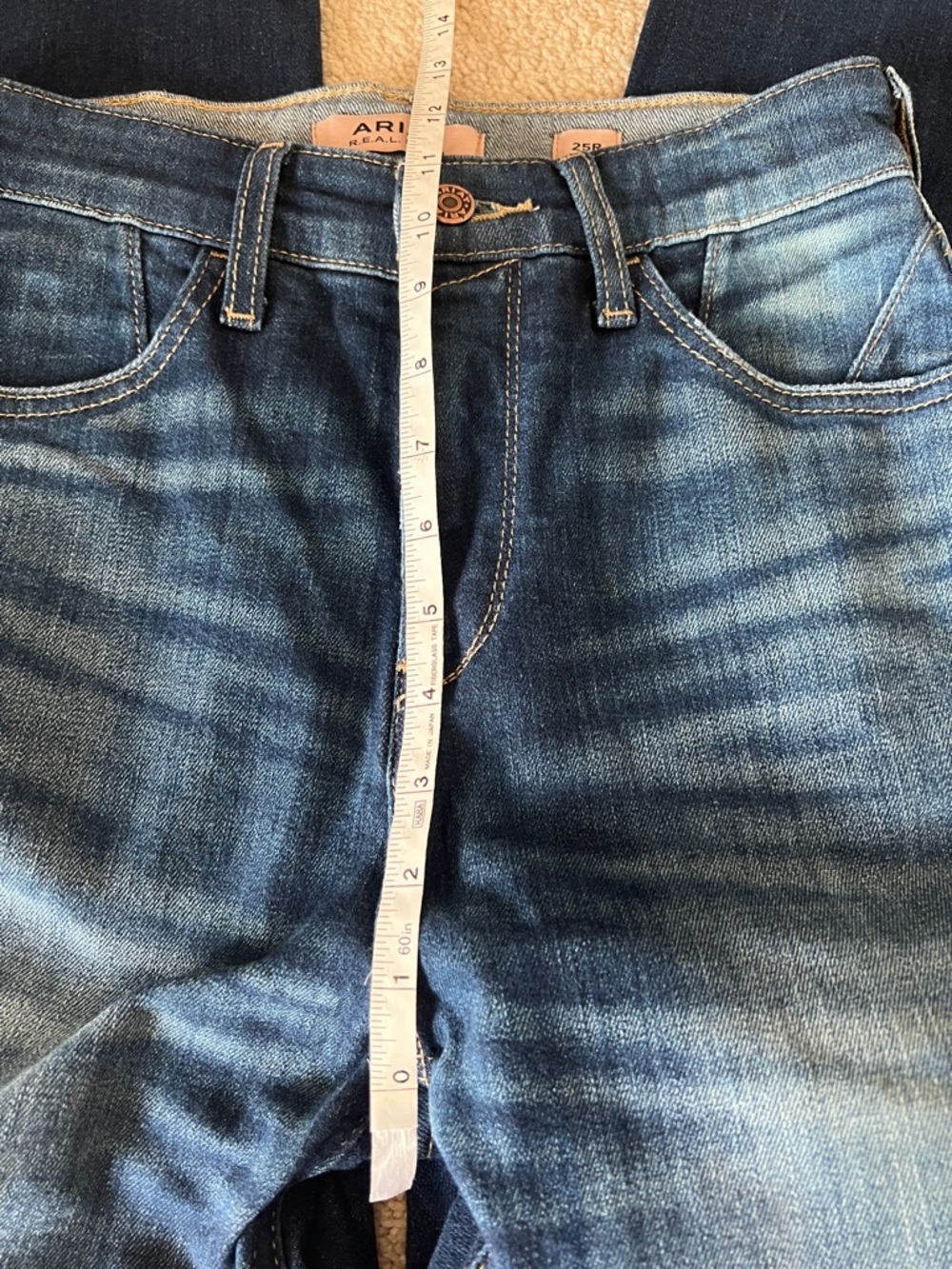 Ariat Ultra High Rise Wide Leg Denim Blue Jeans. Size 25R. - Picture 6 of 7